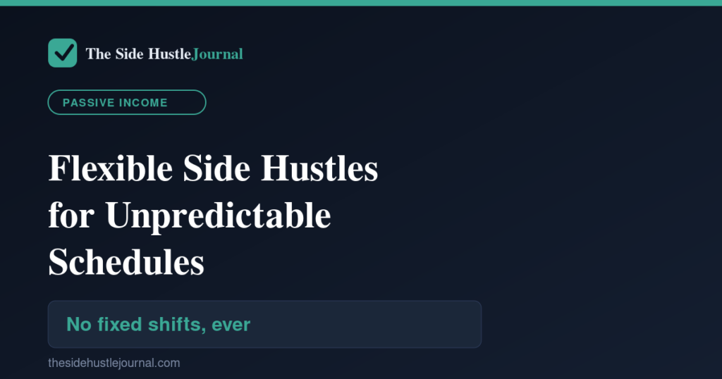 Guide: Flexible side hustles for unpredictable schedules