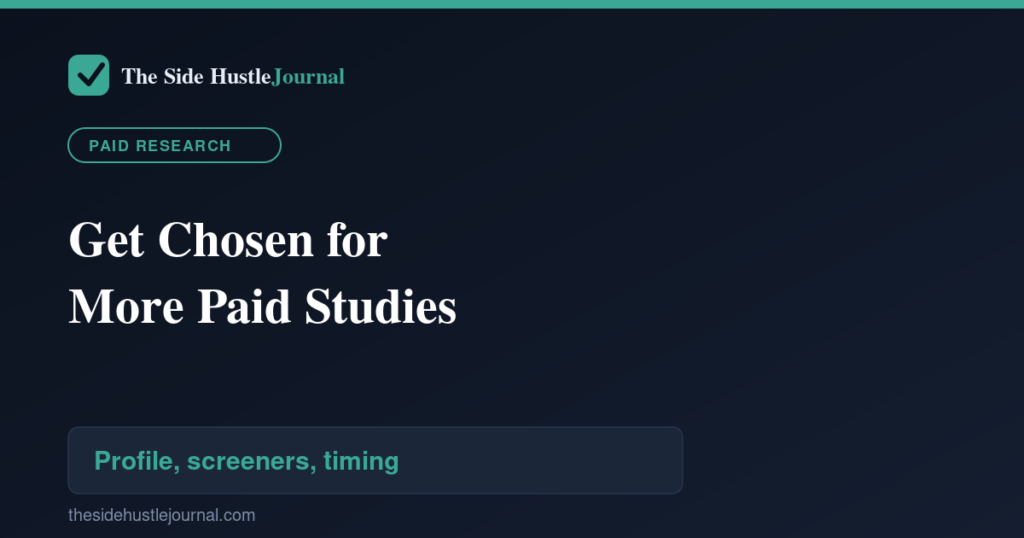 Guide: How to get chosen for more paid research studies