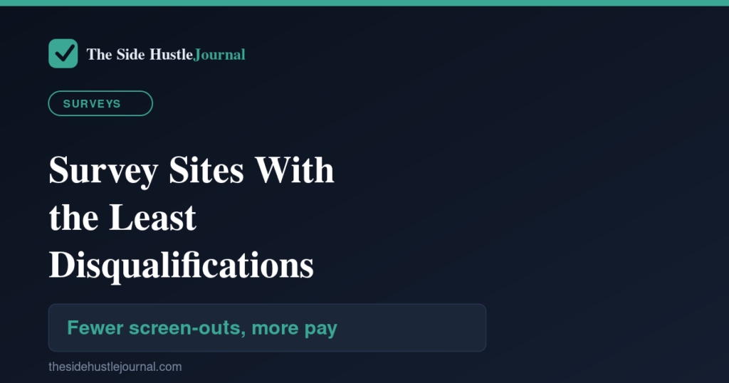Guide: Survey sites with the least disqualifications